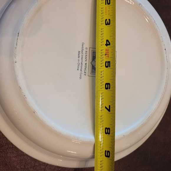 Vintage Susan Winget Deep Dish Harvest Fair Pie Plate Country Apples - Picture 4 of 5